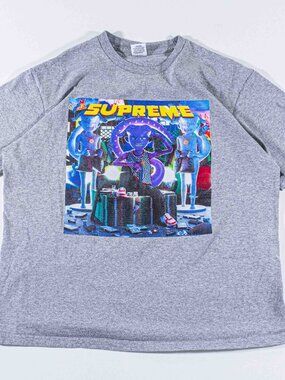 Supreme Richest T-Shirt Large Gray FW21 Streetwear Skate